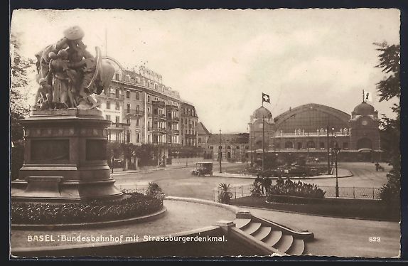 Cartes postales: Basel, Bundesbahnhof mit Strassburgerden – D'occasion à Berlin par bartko-reher