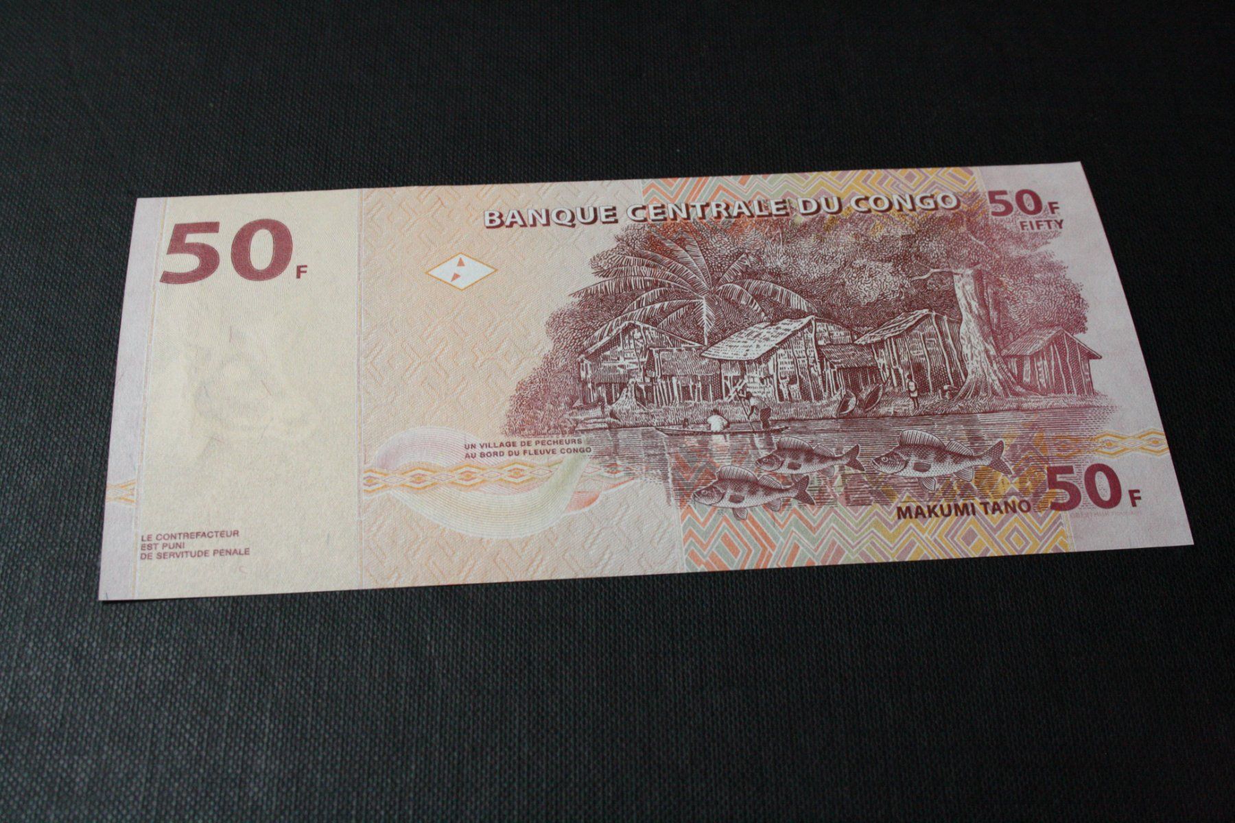 Billets de banque: UNC Congo 50 Francs  2022 – Neuf (Voir description) à Cormondrèche par Hermes.monnaies 1