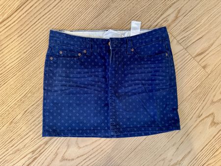 H&M Divided Jeans Minirock Gr. 36 💙 Dunkelblau gemustert