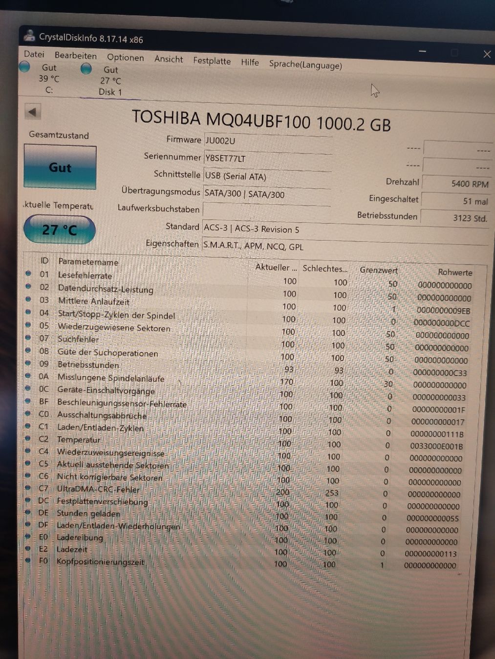 Toshiba Harddisks: 1TB 2.5" externe HDD – Gebraucht aus Sargans von sve_hjs5 3