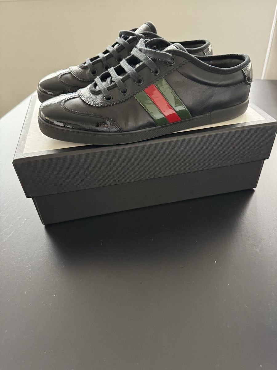 Gucci Chaussures hommes: Gucci Sneaker schwarz Leder – Neuf (Voir description) à Zürich par Jen10