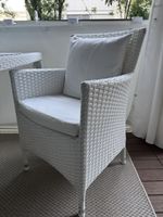 Gartenstühle im 2er set Rattangeflecht weiss