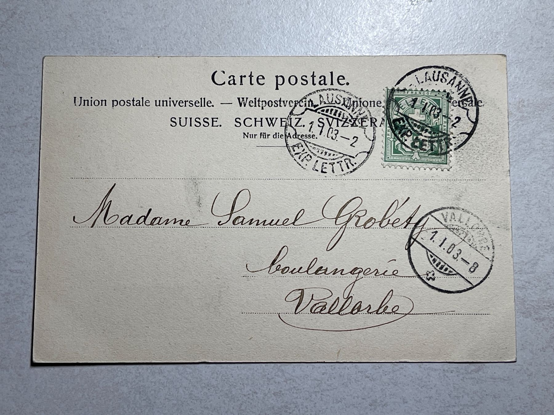 Ansichtskarten: Genf Quai des Bergues, – Gebraucht aus Strengelbach von Aschatan5 1