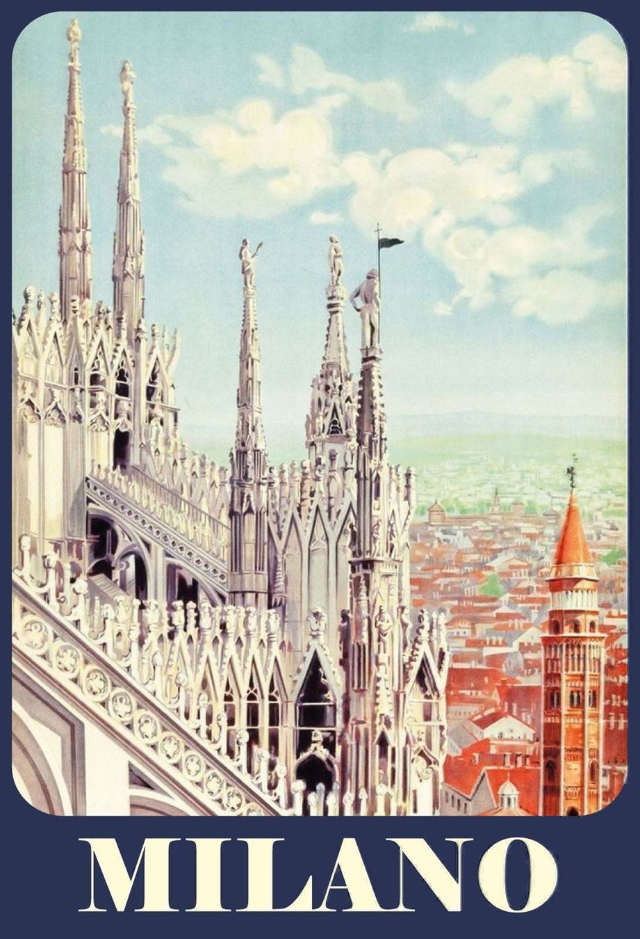 Insegne: Blechschild-KATHEDRALE MILANO ITALIEN – Nuovo e nell'imballaggio originale da Rupperswil venduto da big-one-sale