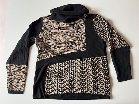 Damen-Pullover mit halsfernem Rollkragen, Grösse L