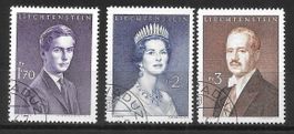 Liechtenstein Serie 339-341 gest FürstenpaarErbprinz 1960/64