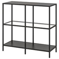  IKEA VITTSJÖ Regal  schwarzbraun/Glas