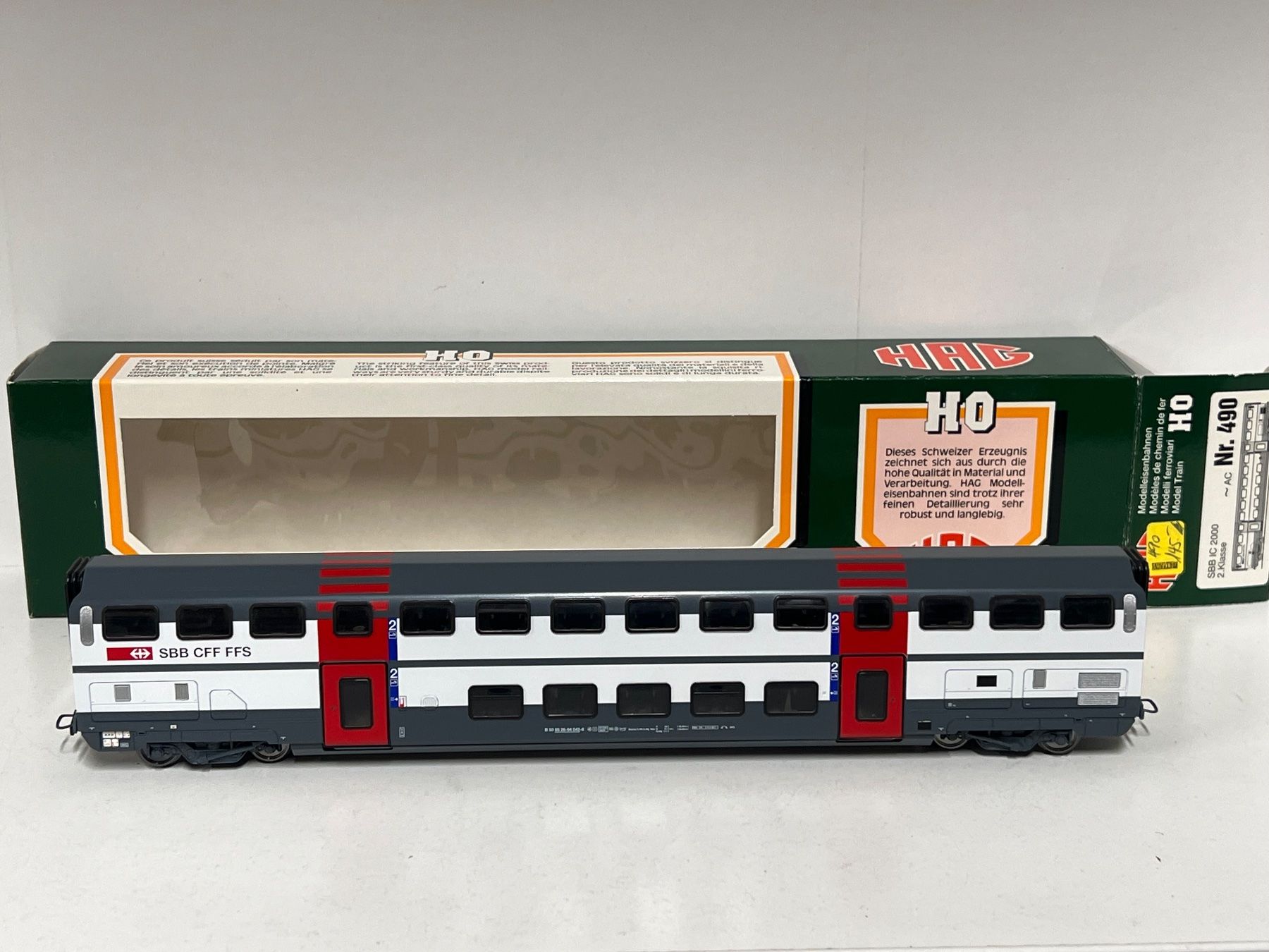 Hag Modellini di ferrovie: Hag SBB IC 2000 2.Kl. AC Nr.490 – Usato da Neuenhof venduto da ludovicco 1