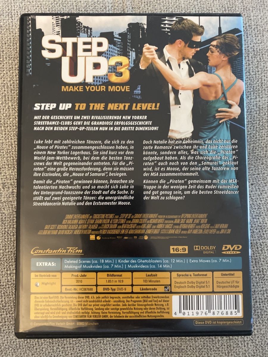 Tutti i DVDs: Step Up 3, DVD – Usato da St. Gallen venduto da sabrina_19 1