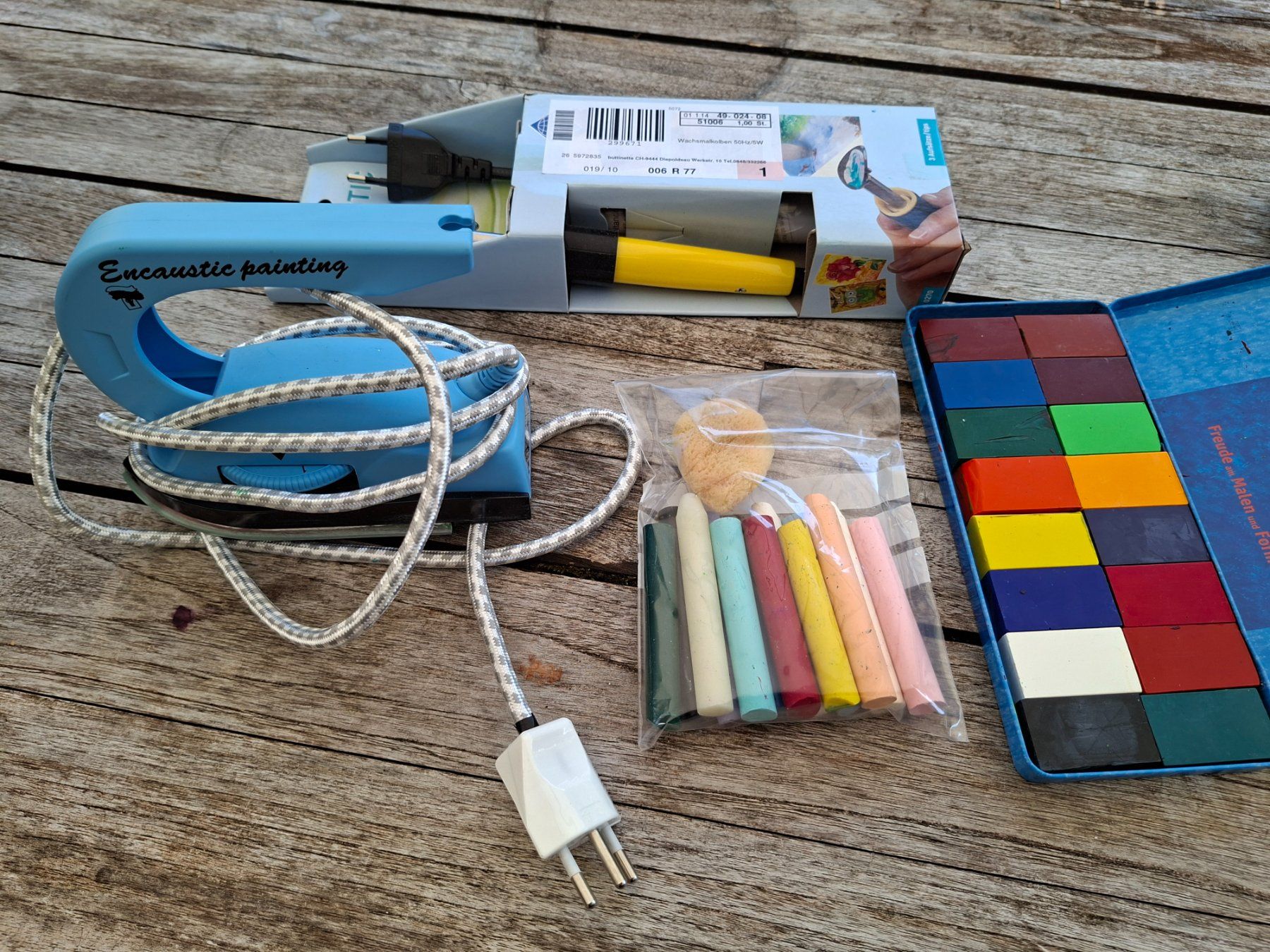 Bastelsets: Enkaustic Wachsmalset – Gebraucht aus Stäfa von Rampensau 2