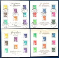 2002 - France - Frankreich MARIANNE 4 Kleinbogen ** + ET