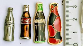 4  Coca-Cola Flaschen Pins