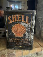 Bidon d’huile ancien SHELL – métal vintage