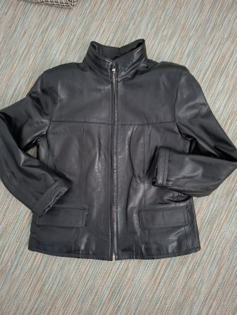Lederjacke Damen Schwarz Grösse L