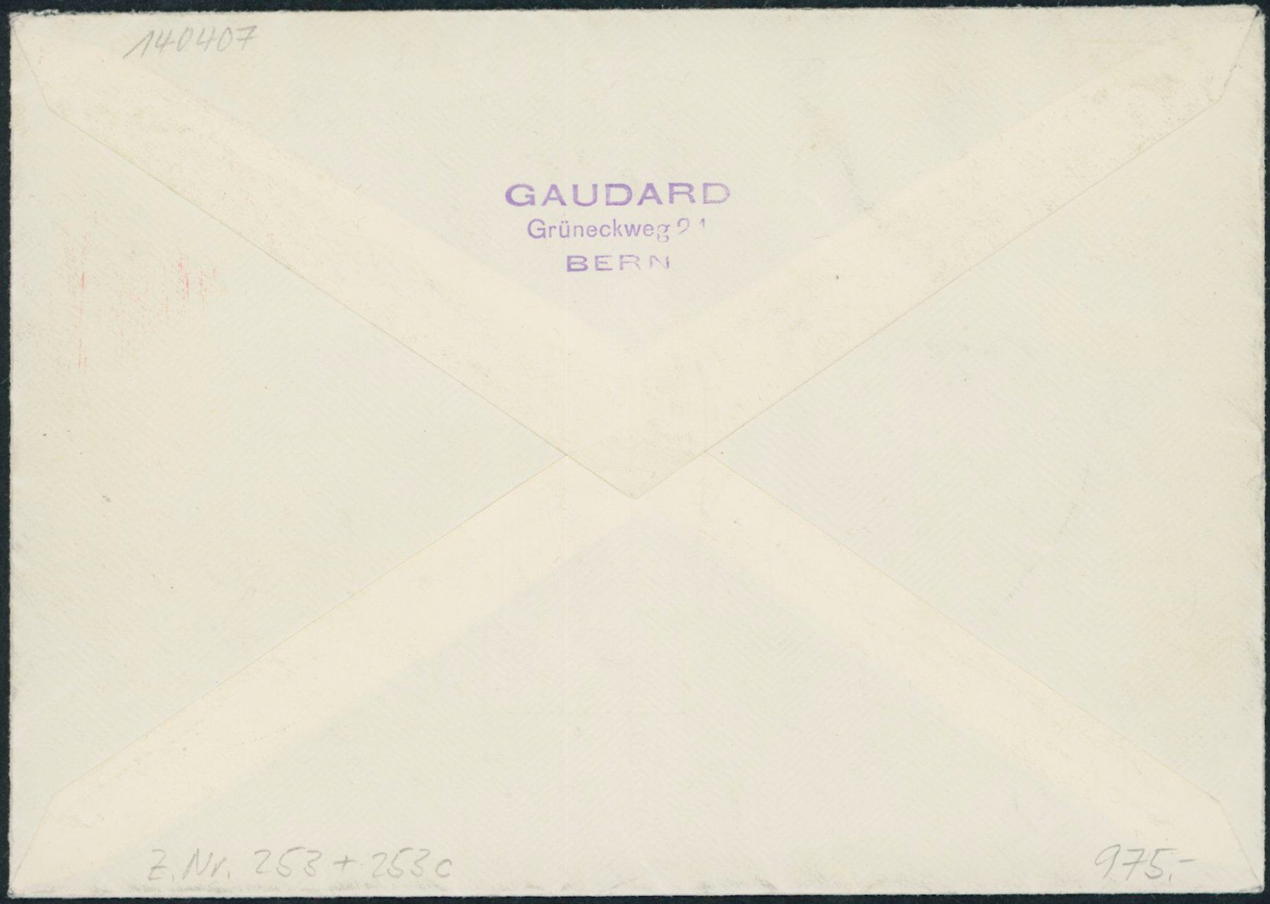 Tutti i francobolli: 1941 - Bern - Ersttagsbrief FDC ET - Combo FDC - Gaudard – Usato da Schindellegi venduto da leecollect 1