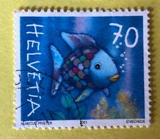 Nr.1027 GESTEMPELT Regenbogenfisch allein unterwegs 2001  ﻿