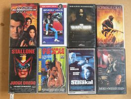 8 VHS Filme Action Thriller diverse Titel guter Zustand