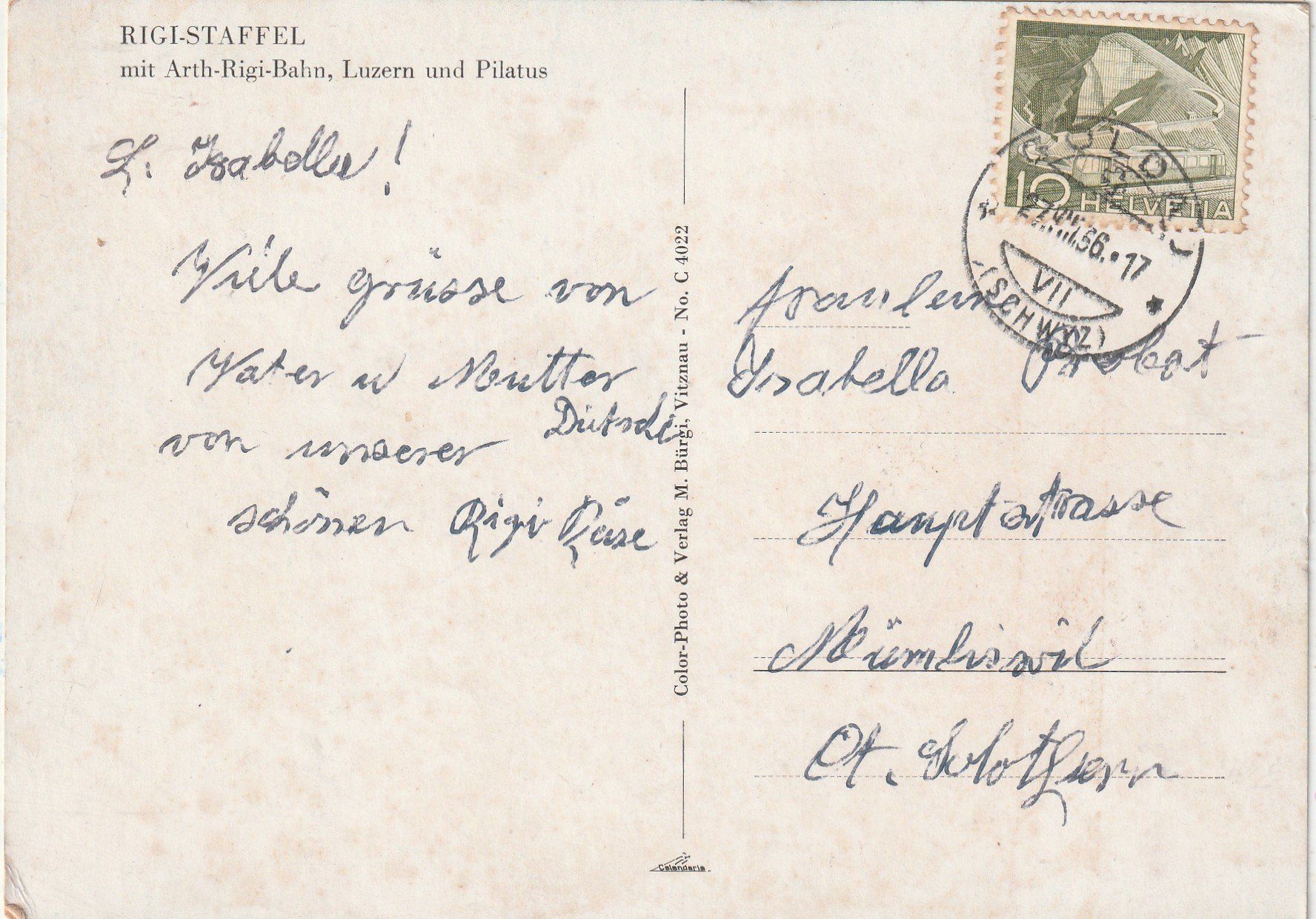 Cartes postales: Rigi Staffel – D'occasion à Lumbrein par made02 1