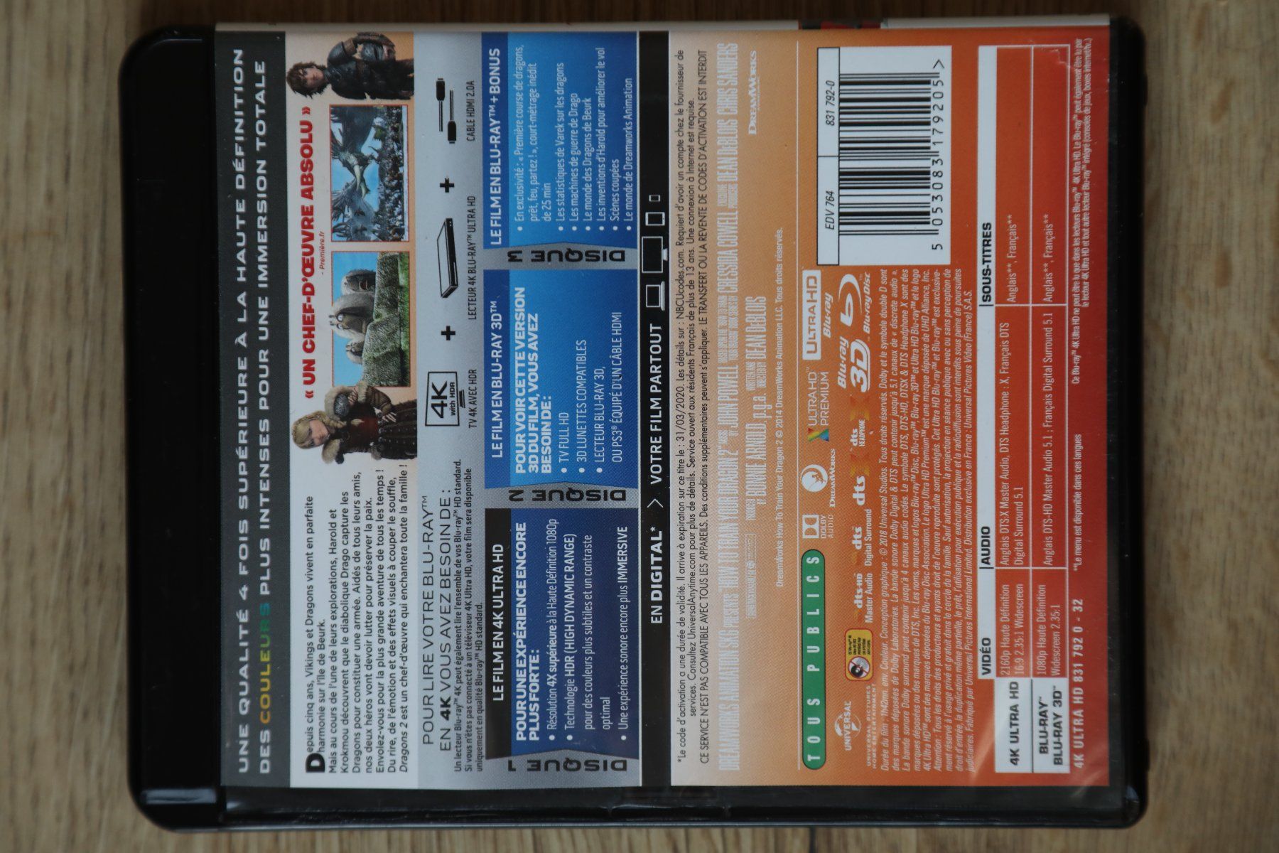 Tutti i DVDs: 4K Bluray DRAGONS 2                  FR EN DE – Usato da Porrentruy venduto da tupatup 2
