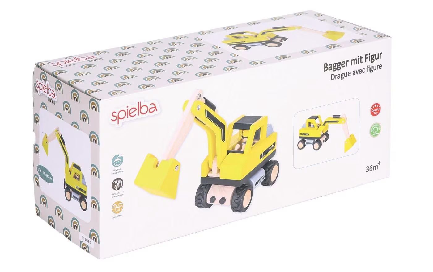 Jouets: Spielba Bagger mit Figur aus Holz – Neuf avec emballage d'origine à Aesch BL par Molny 2