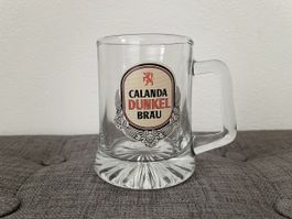 Calanda Dunkel Brau Bierglas , seltenes Sammlerstücke