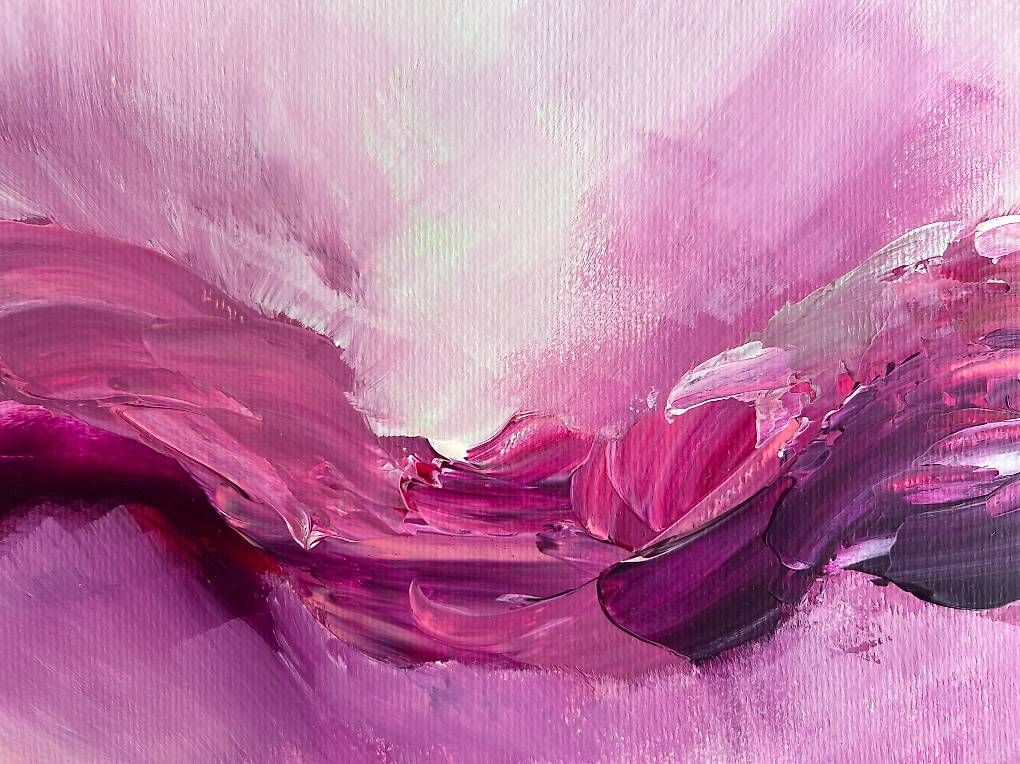 Dipinti: Acryl-Bild 20x60cm - "Farbenfeuer weinrot" – Nuovo e nell'imballaggio originale da Urdorf venduto da manuela4 2
