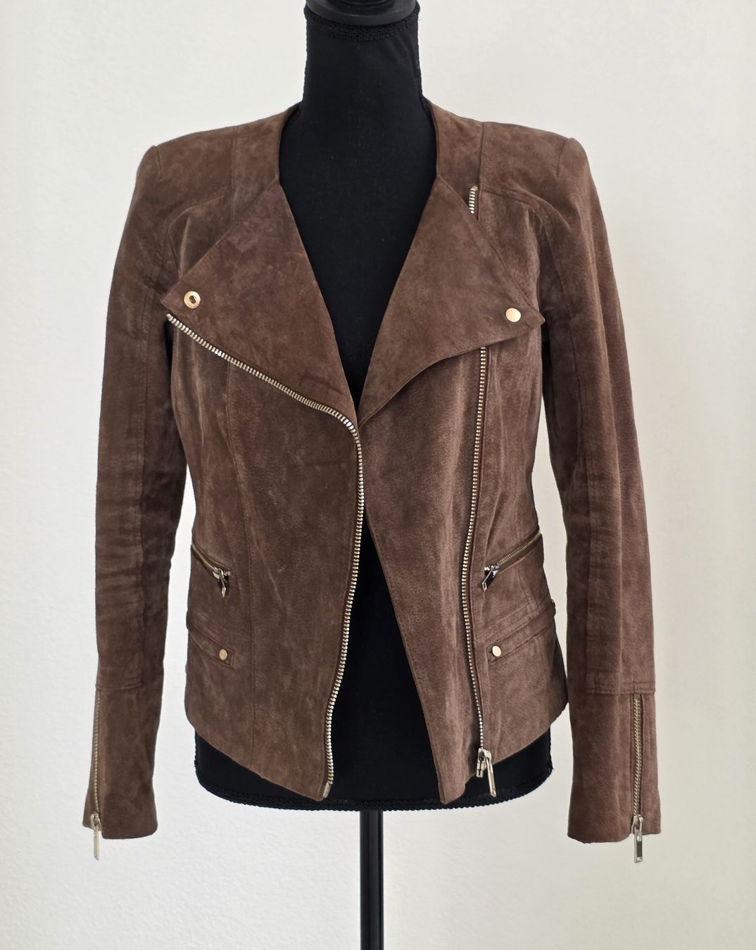 Mango Giacche: Lederjacke MNG braun Echtleder Grösse M  – Usato da Rheinsulz venduto da Gilea