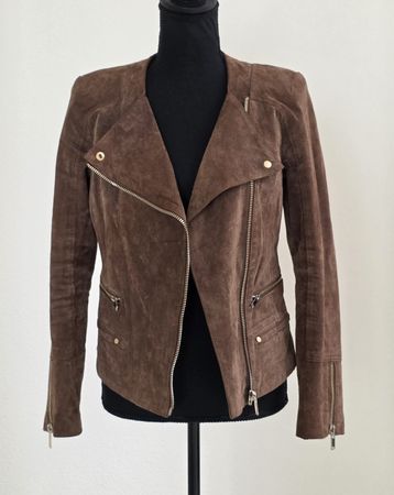 Lederjacke MNG braun Echtleder Grösse M 