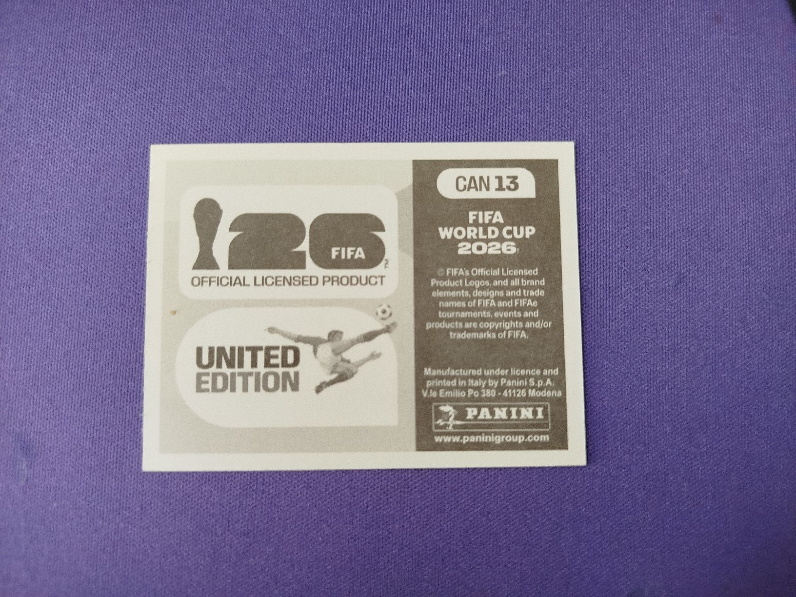 Panini Carte collezionabili: Panini 2026, Kanada, CAN 13 – Nuovo e nell'imballaggio originale da Saas-Almagell venduto da Htwseller 1