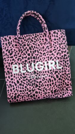 BLUGIRL Tasche Pink Leopard Muster gross