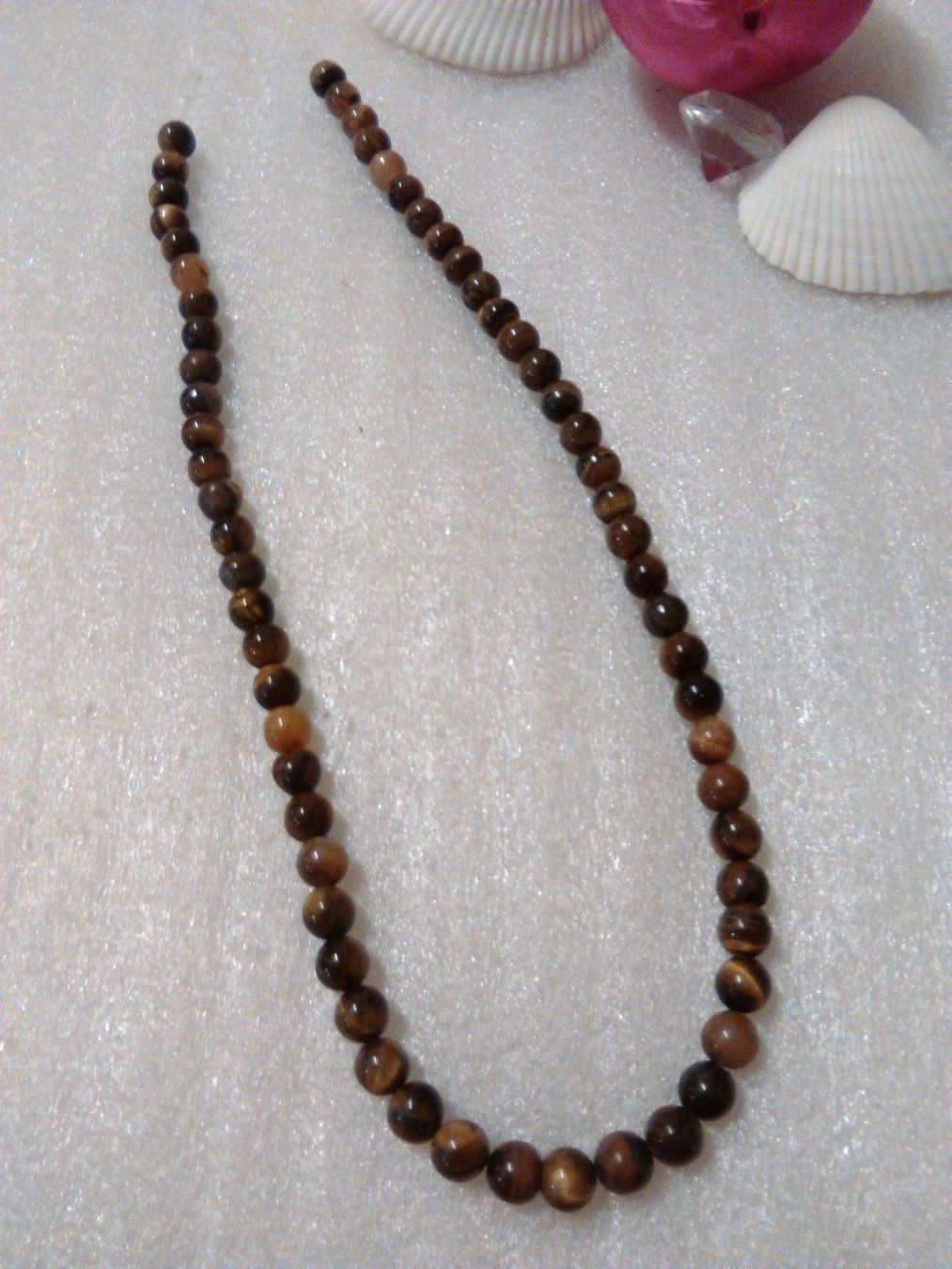 Catenine: STRAND KETTE ECHT KATZENAUGEN;BRAUN – Nuovo (secondo la descrizione) da Basel venduto da bijoutrie_4 5