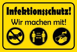 Blechschild-CORONA-INFEKTIONSSCHUTZ-WIR