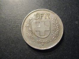 5.- Fr 1949  Superbe pièce  Superbe qualité