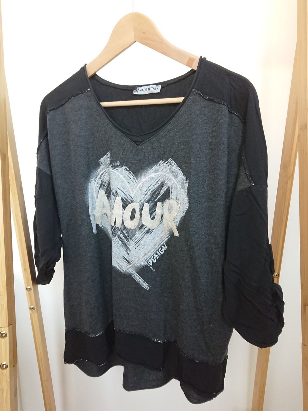 Pullover & Sweatshirts: Damen Pullover Made in Italy Gr. L Dunkelgrau meliert – Gebraucht aus Hallau von CHACLA