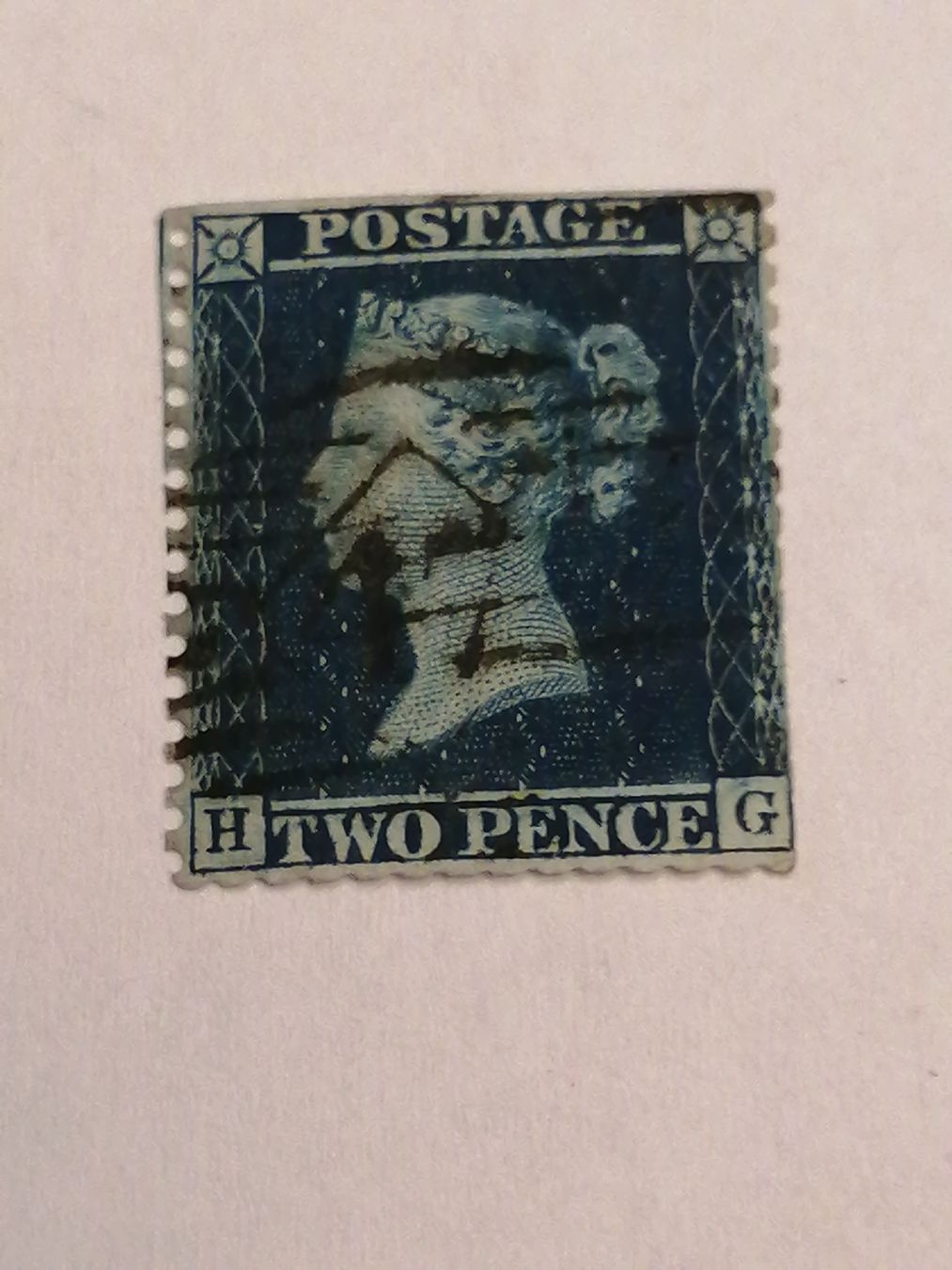 Alle Briefmarken: Two Pence Blue 1855  – Gebraucht aus Happerswil von tschergi