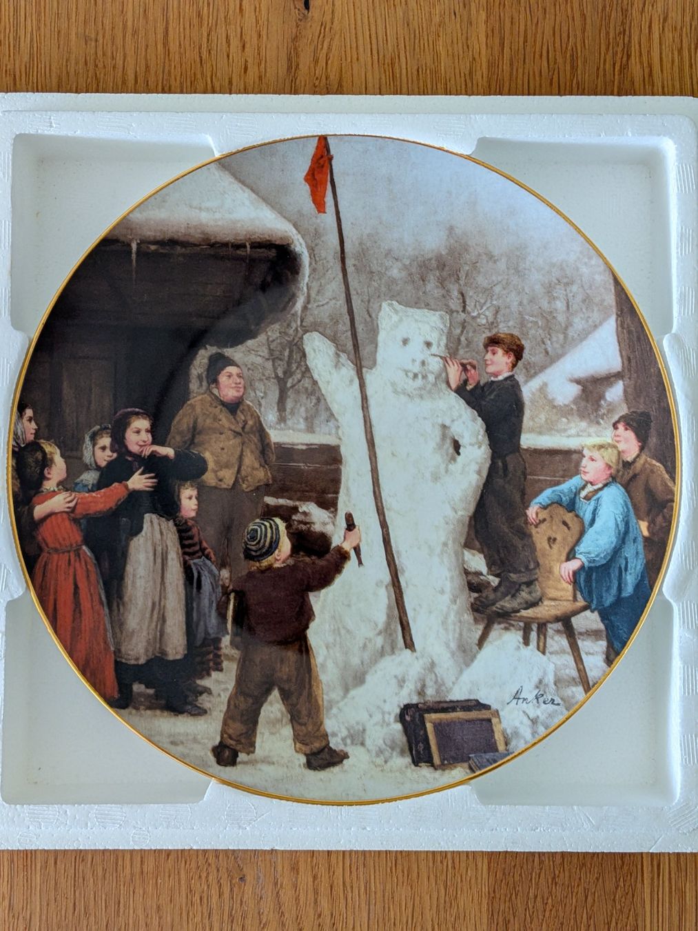 Piatti: Sammelteller Albert Anker "Der Schneebär" Langenthal 1987 – Usato da Port venduto da gecotom