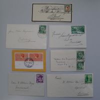1926-1936, saubere "Minibriefchen" PRO JUVENTUTE - 7 Stück