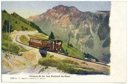 Chemin de Fer des Rochers de Naye. Vers 1900
