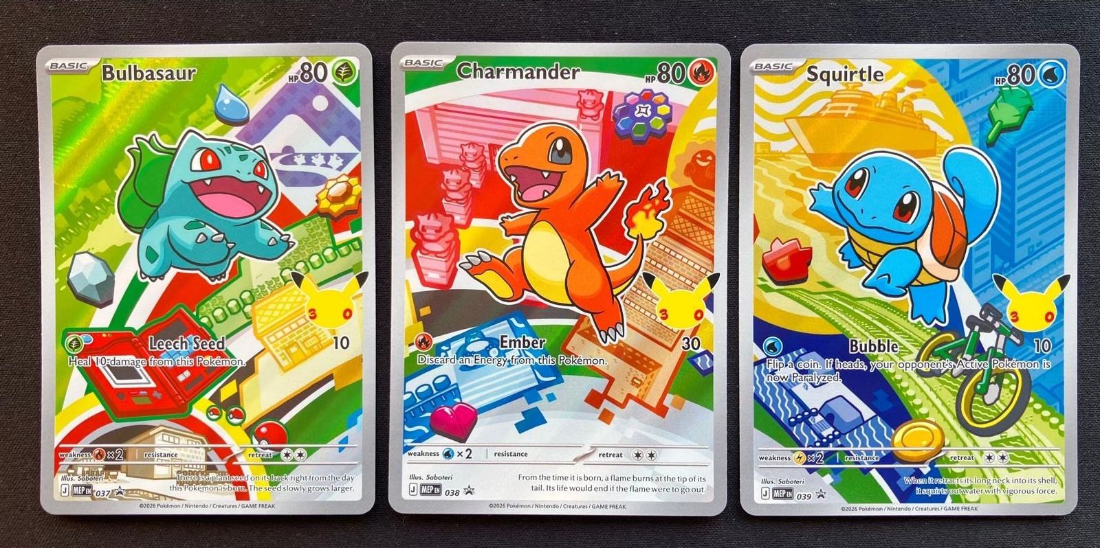 Pokémon Sammelbilder & Trading cards: Pokemon Set 1st Generation Kanto Starters EN – Gebraucht aus Lugano von VlaseCard 1
