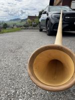 Alphorn Holz Handarbeit natur braun