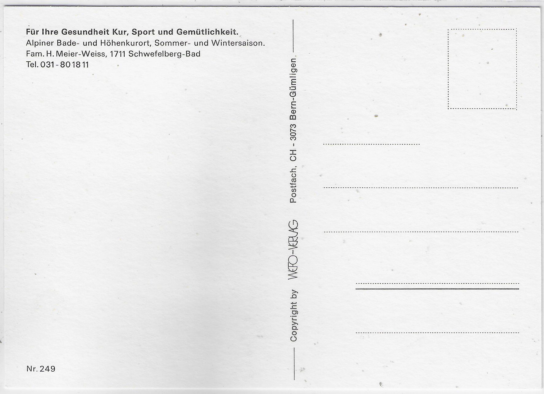 Cartoline postali: Hotel Schwefelbergbad – Usato da Ettingen venduto da Kartenplanet 1