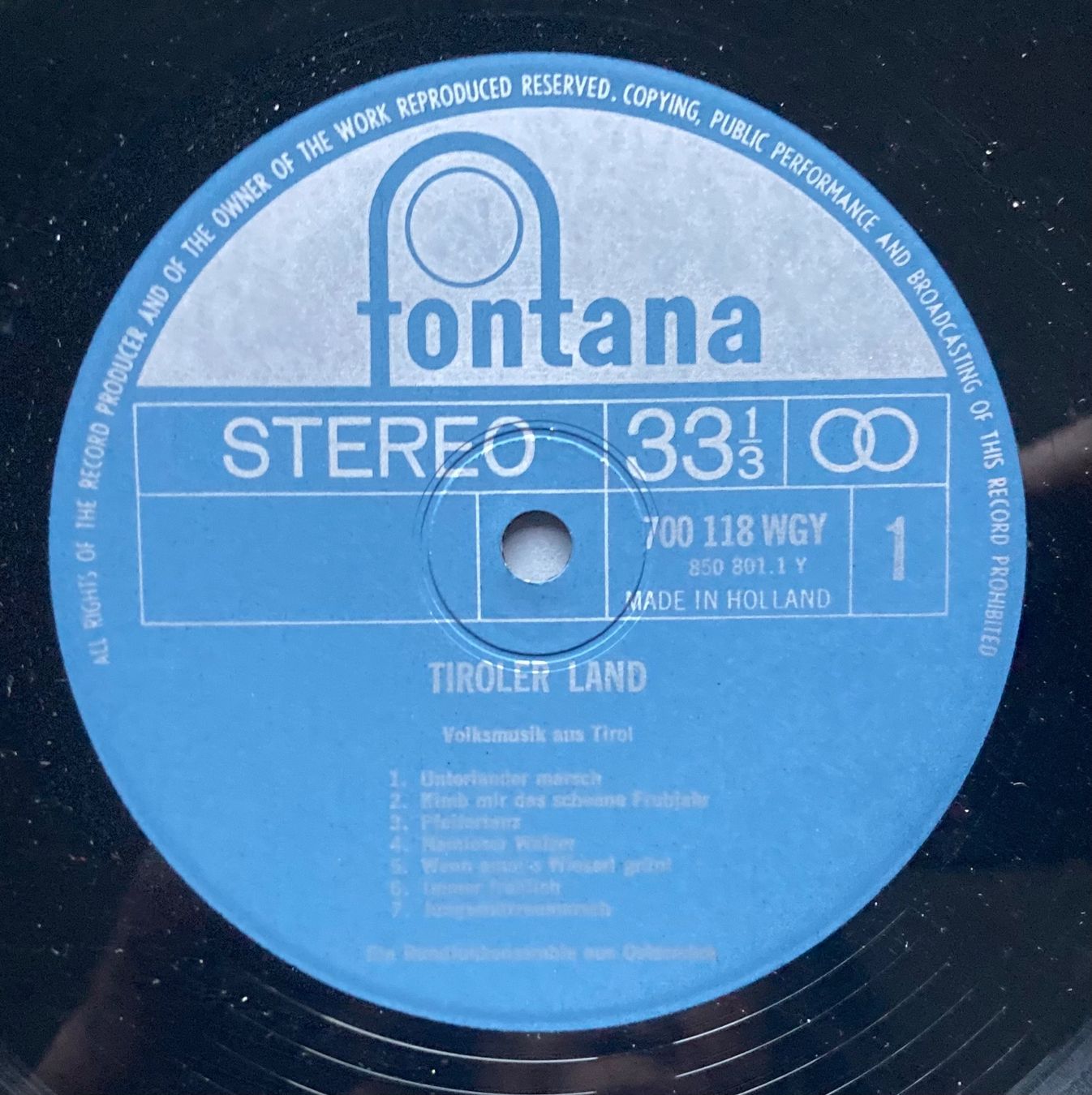 Dischi in vinile: DIVERS ARTISTES - TIROLER LAND – Usato da Poliez-Pittet venduto da Newtown-Records 3