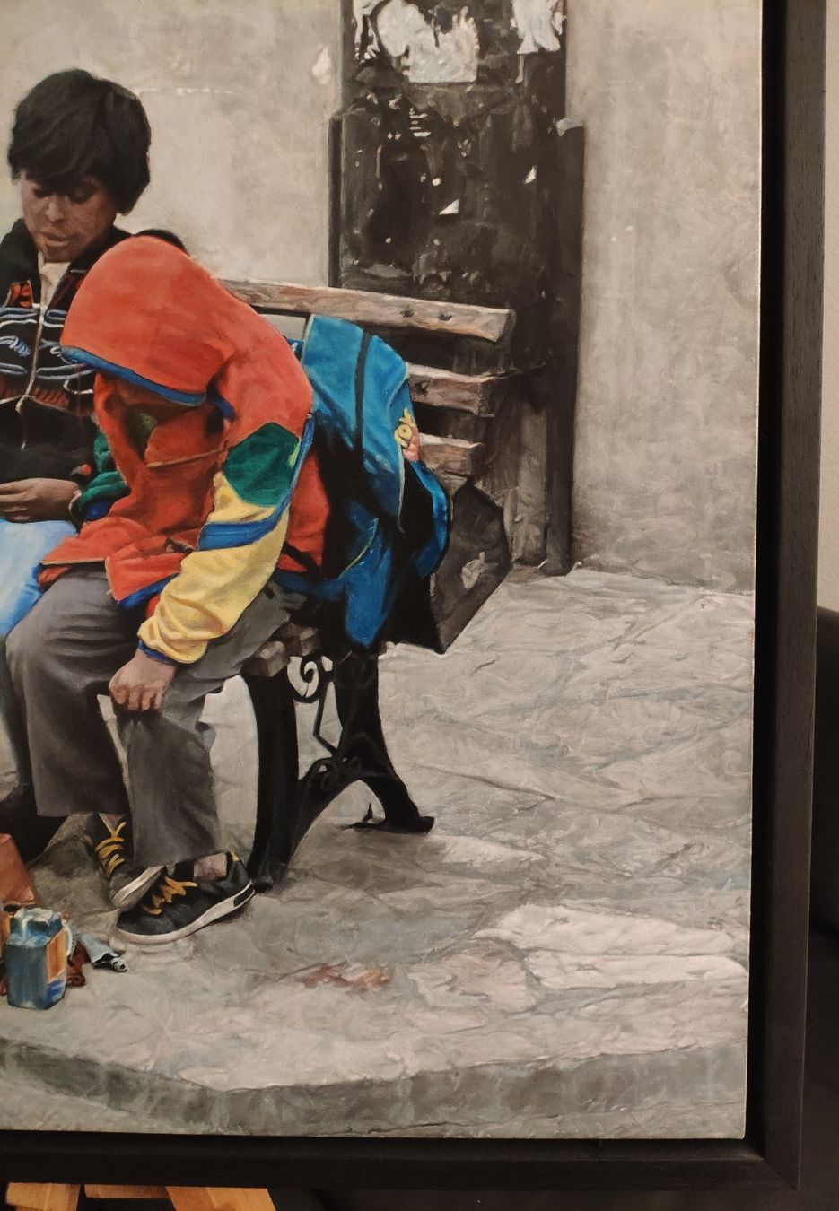Dipinti: Acrylgemälde "Les petits cireurs aux chaussures cirées" – Nuovo (secondo la descrizione) da Greifensee venduto da fran_cois 3