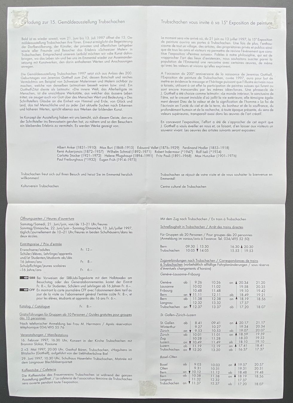 Foto & Immagini: 4x Plakate Gemäldeausstellung TRUBSCHACHEN – Usato da Dietlikon venduto da Sa_Biene 2