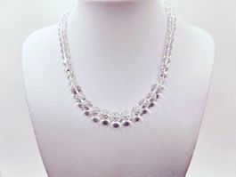 Damenhalskette Collier Swarovski Kristalle Crystal Clear AB