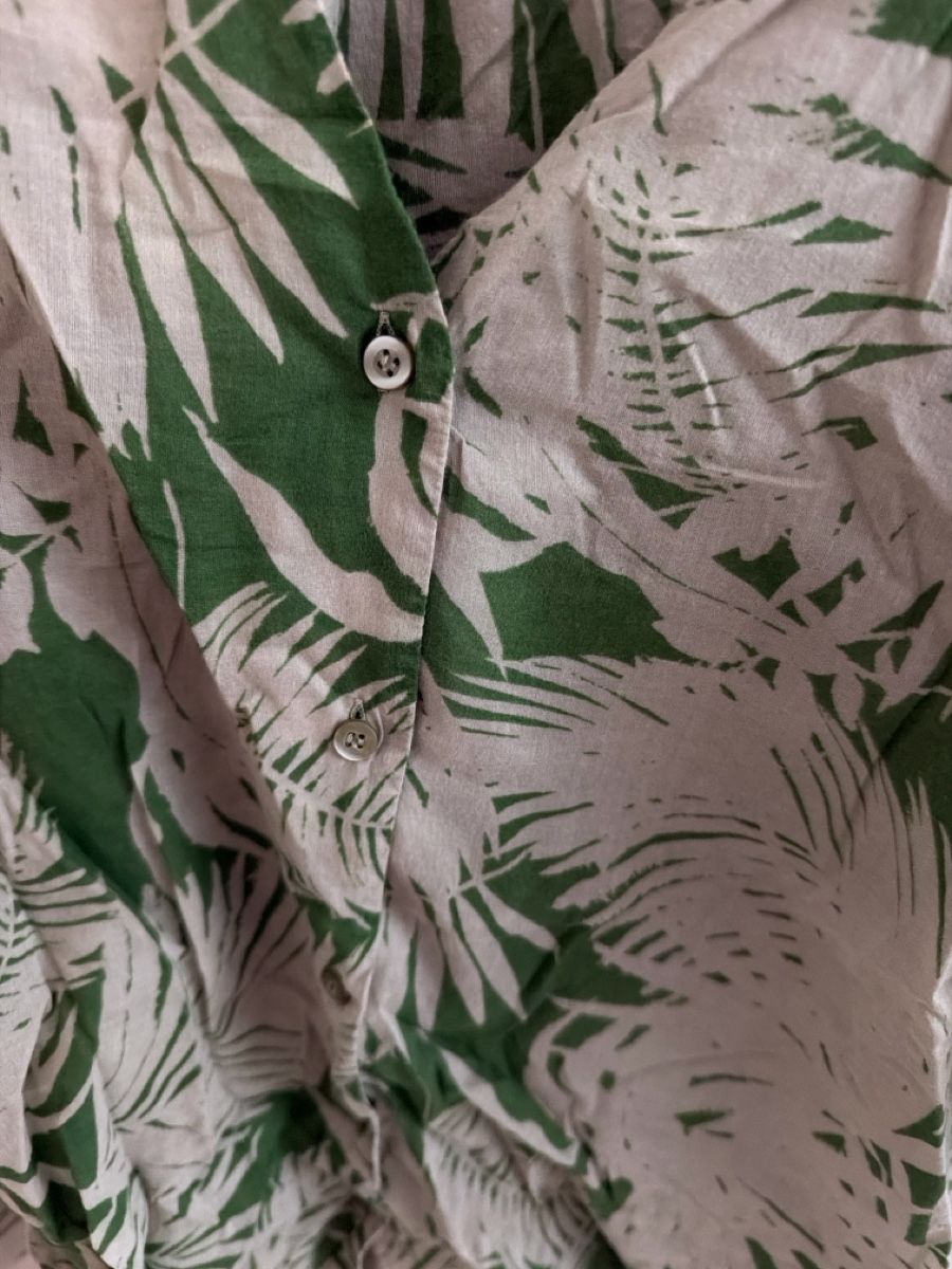 Camicette: Palm Print Blouse - Summer Vibes - Size Medium - Used – Usato da Paradiso venduto da Ixaya.studio 1