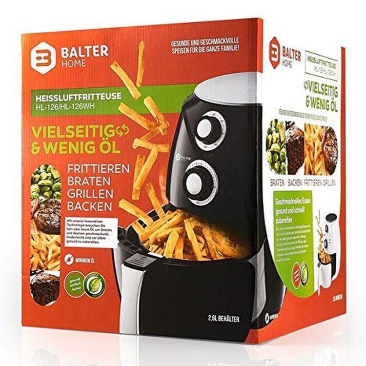 Balter Home Heißluftfritteuse HL-126 (Neu und originalverpackt) in ...