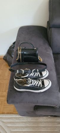 All Star t38/Sac à main et Centure ZARA/80 cuir