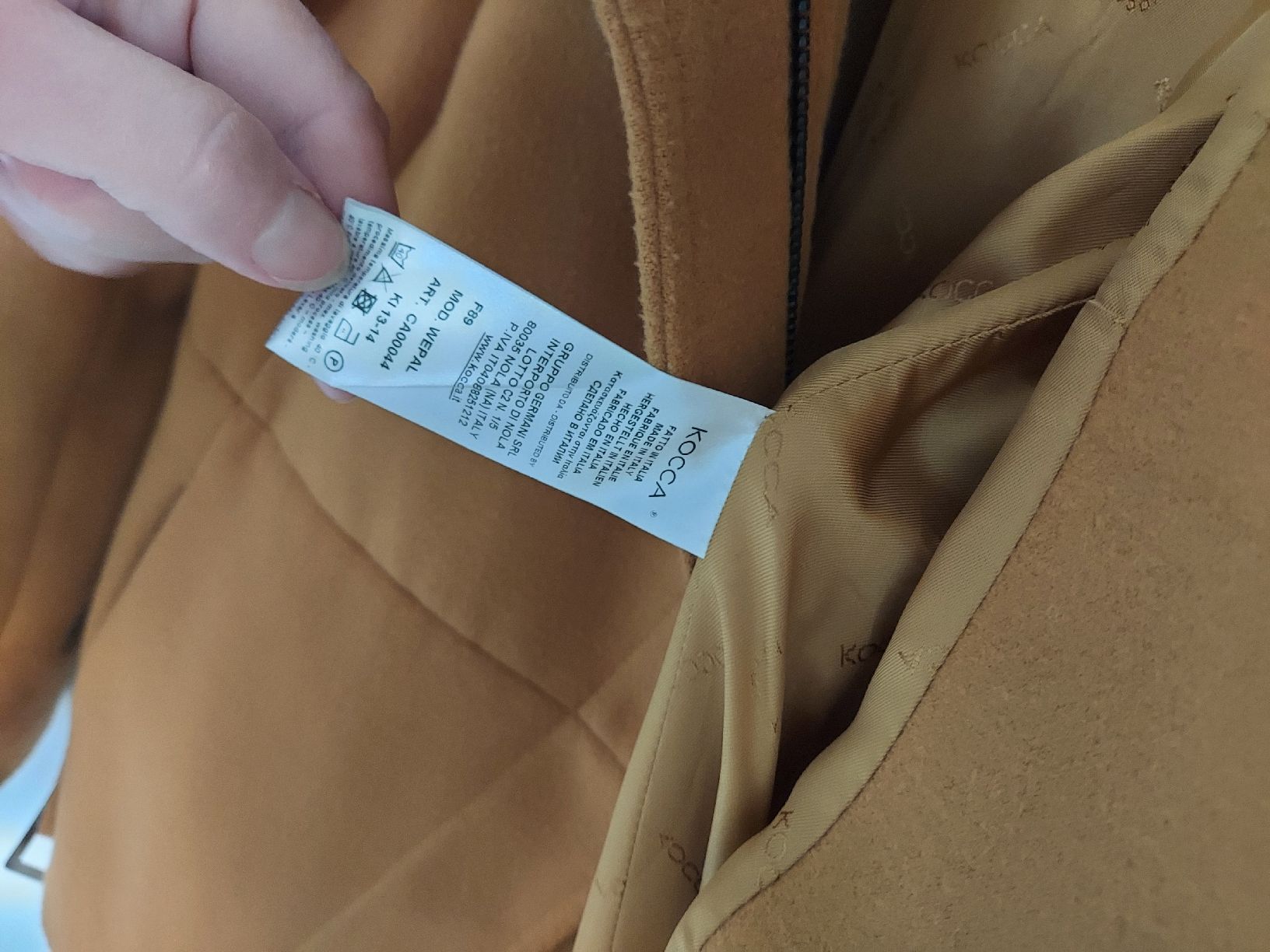 Cappotti: Cappotto Kocca M colore senape – Usato da tenero venduto da Mam74 3