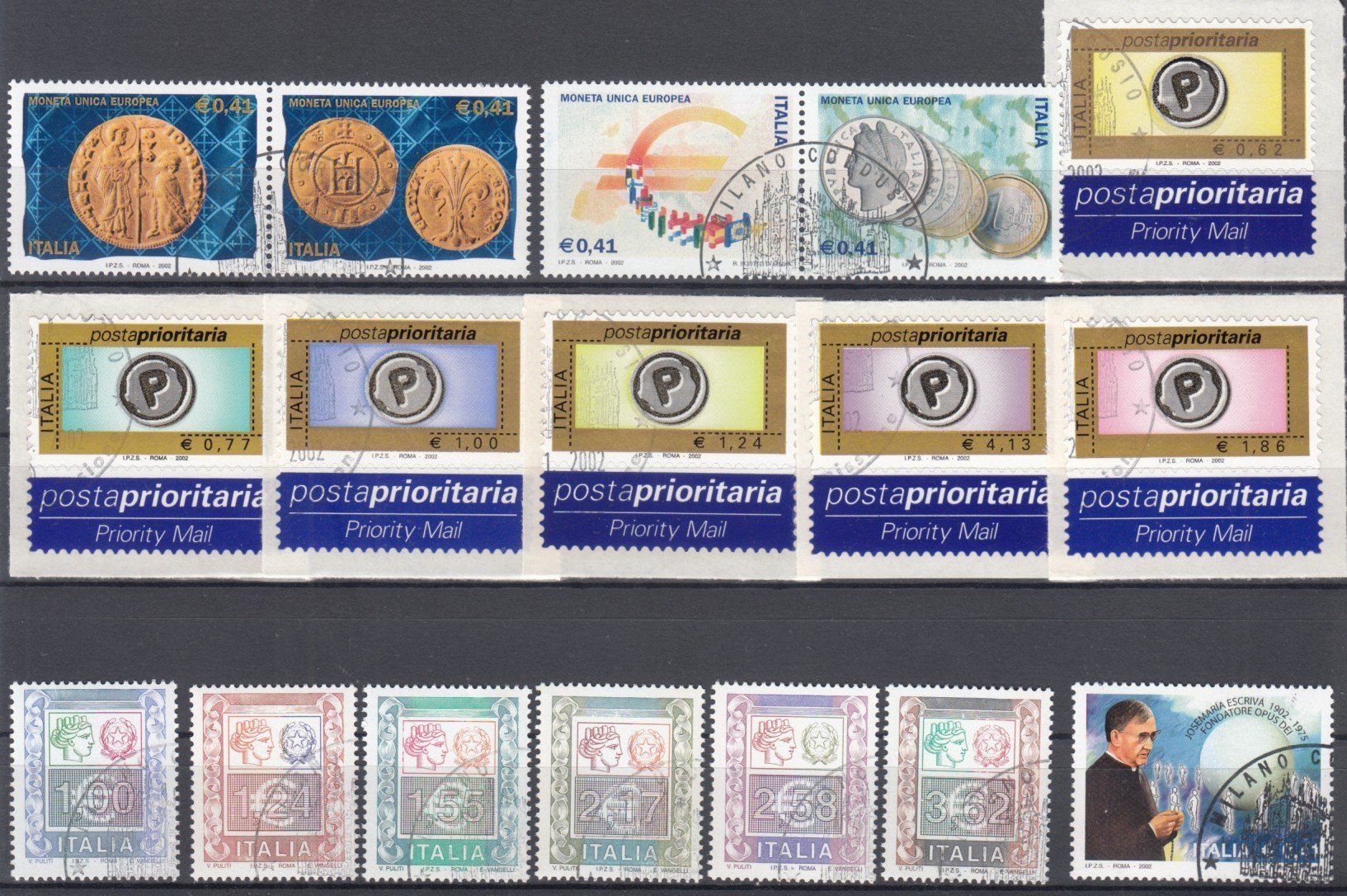 Tous les timbres: Italien 2002 mit ET – D'occasion à Bürglen TG par StampGraf 1